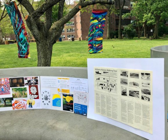 Scenes From FIGMENT NYC 2019, Early in Lighthouse Park Historic walking tours, illustrated.